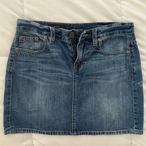 J. Crew denim mini skirt